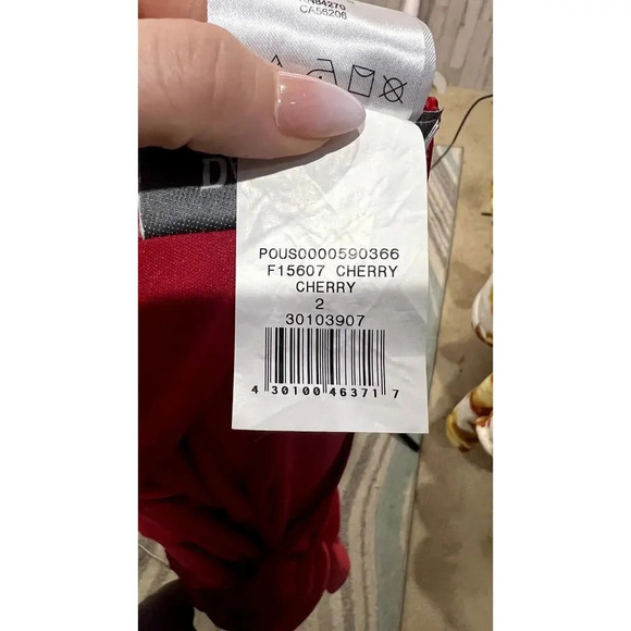 David's‎ Bridal Women's 2 Red/Cherry One Shoulder Short Dress w/ Illusion Neck - Picture 7 of 7